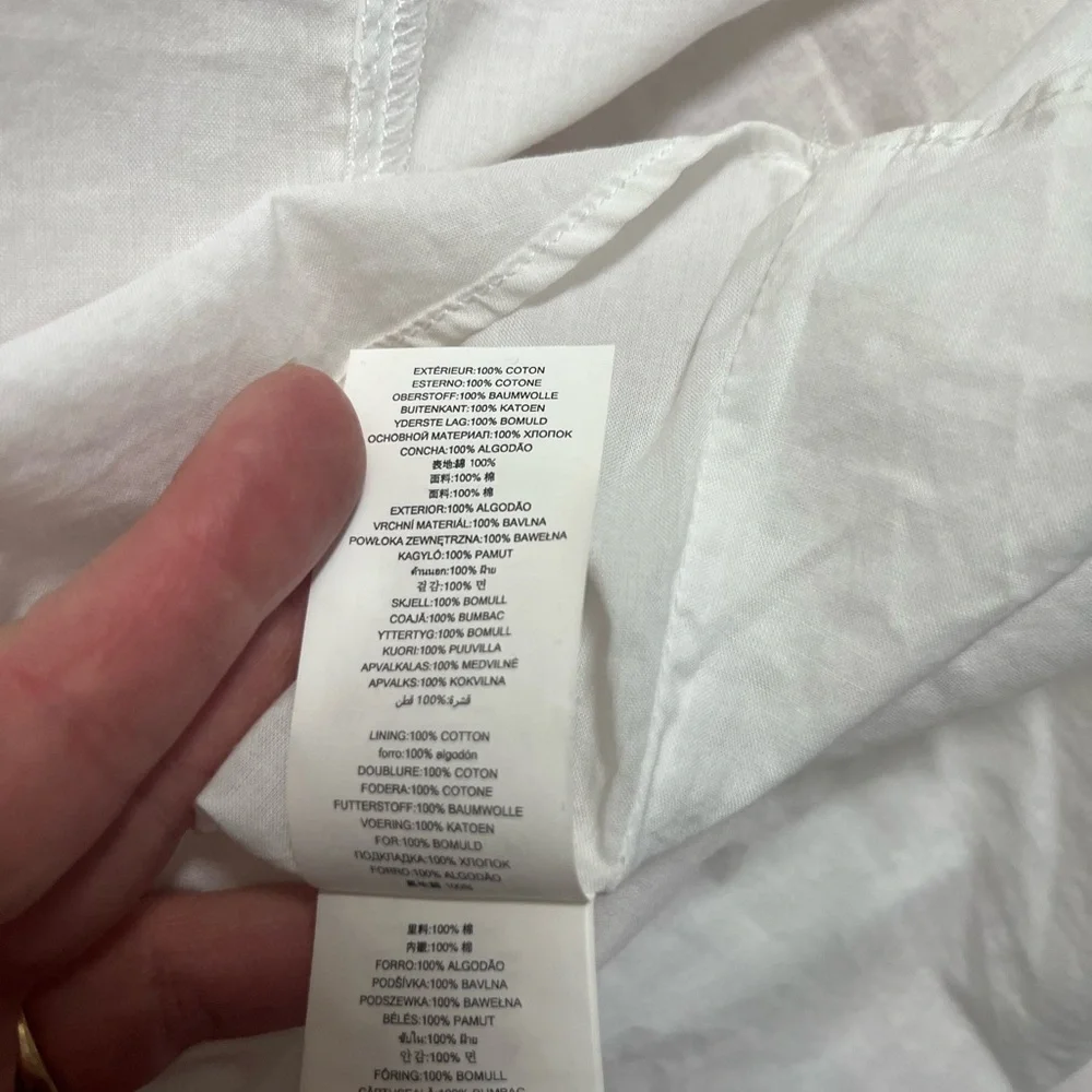 MICHAEL Michael Kors White and orange cotton eyelet Long Sleeve Dress - Picture 7 of 8